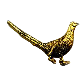 Gold Pheasant Lapel Pin 