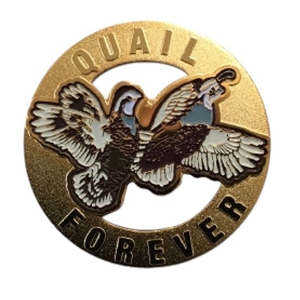 Lapel Pin - Cut out Flying Quail 