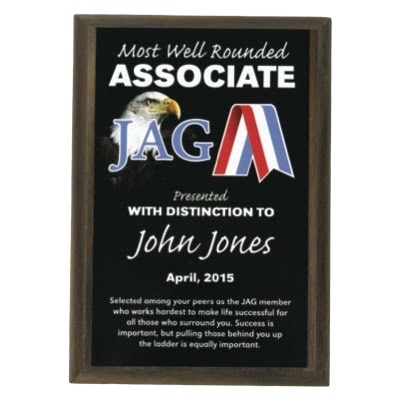 Plaque - JAG Student Awards of Distinction 